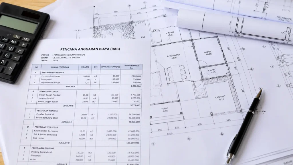 Implementasi tips memilih jasa kontraktor melalui transparansi dokumen RAB rumah.