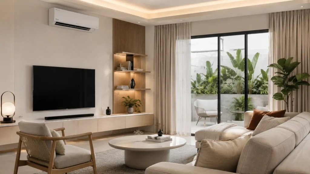 Sistem tata udara rumah minimalis modern Heksa Corp.